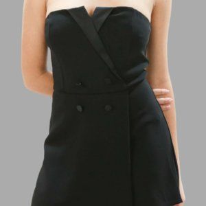 Do + Be Tuxedo mini dress romper